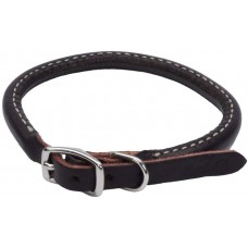 Coastal  Circle T  Latigo Leather Round Dog Collar, Latigo, 3/8" x 10"