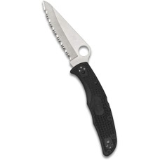 Spyderco Pacific Salt 2 Lightweight Folding Knife with 3.78" Corrosion Resistant H-1 Steel Blade and Black Non-Slip FRN Handle 