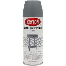 Krylon K04104007 Chalky Finish Spray Paint, Anvil Gray, 12 Ounce